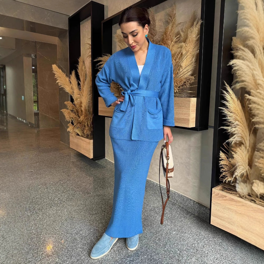 Women's Solid Color Elegant Tied Slim Fit Suits