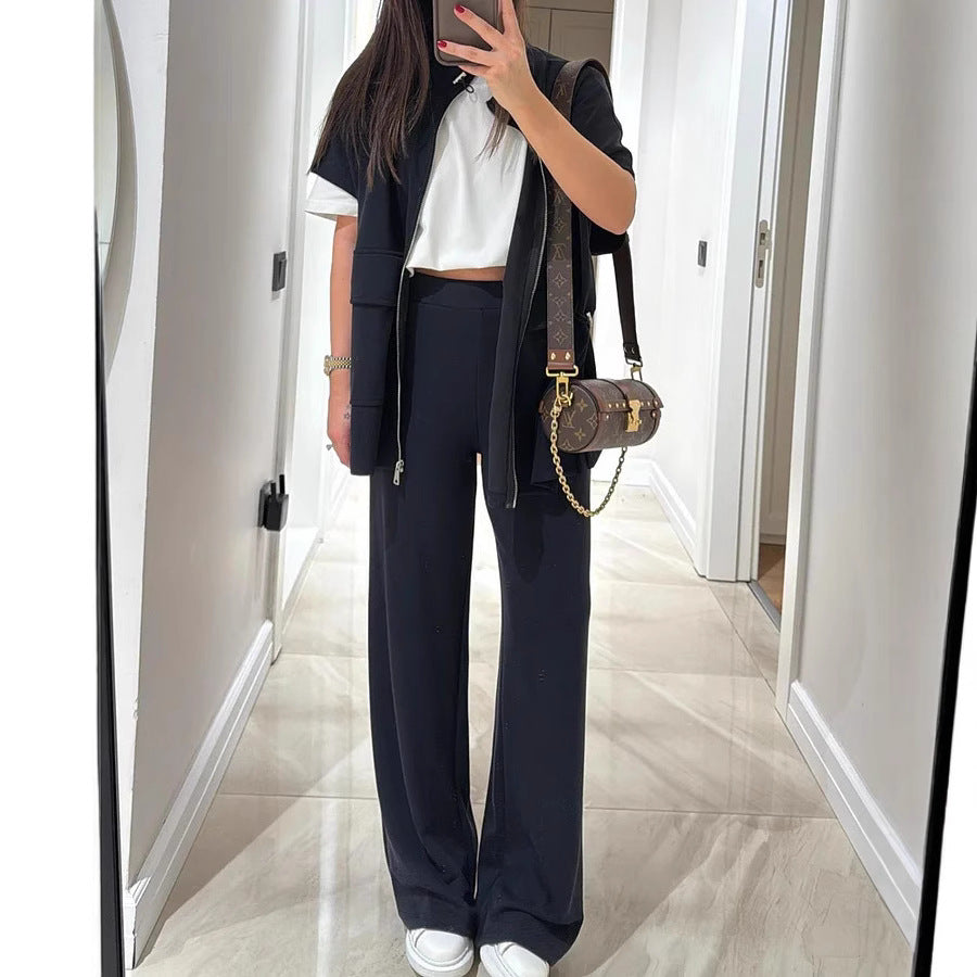 Women's Autumn Summer Solid Color Casual Loose Suits