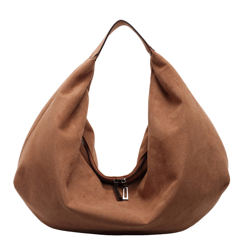 Women's Retro Large Capacity Totes Suede Fabric Tote Bags