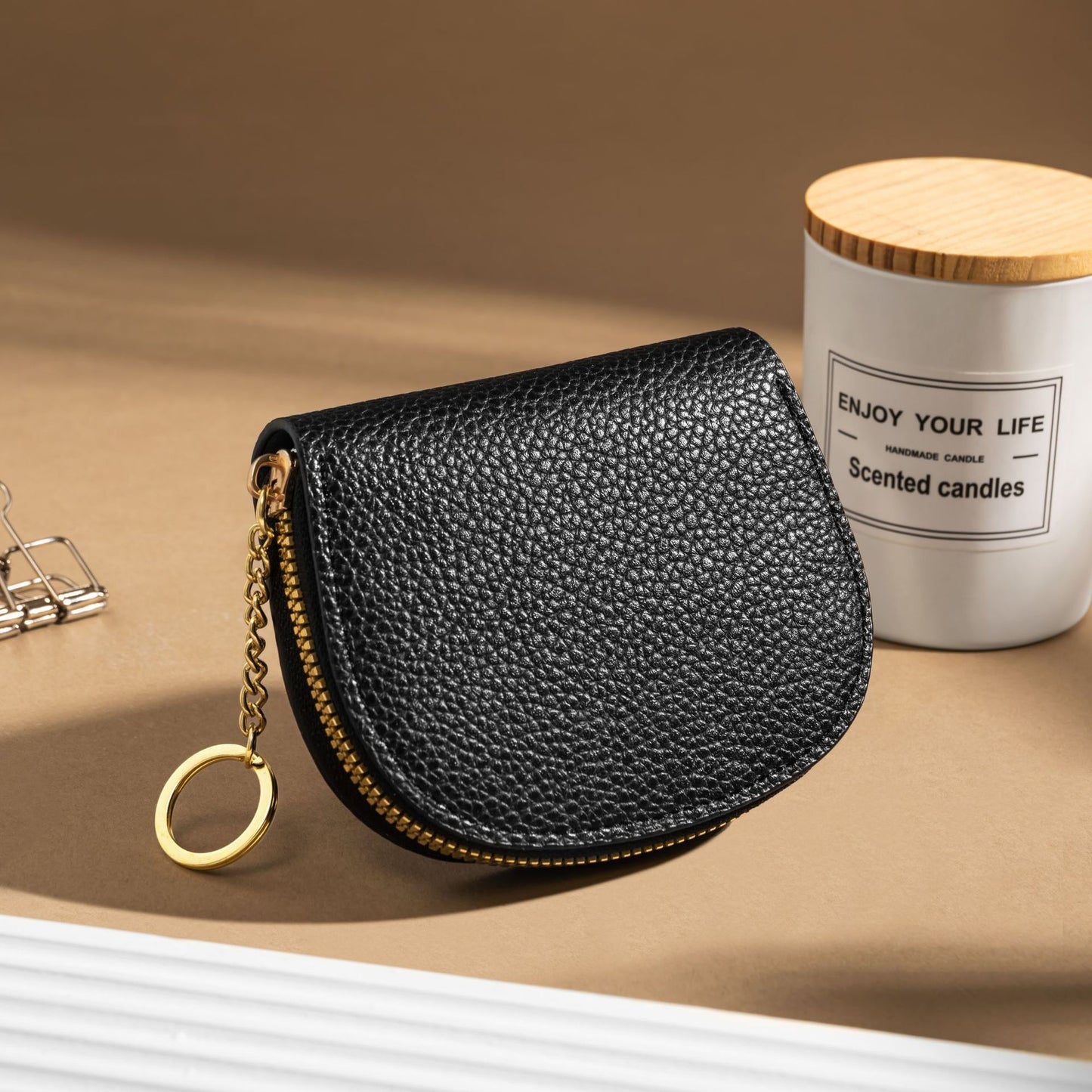 Semicircle Expanding Female Multiple Slots Large Capacity Sleeve Card Holder