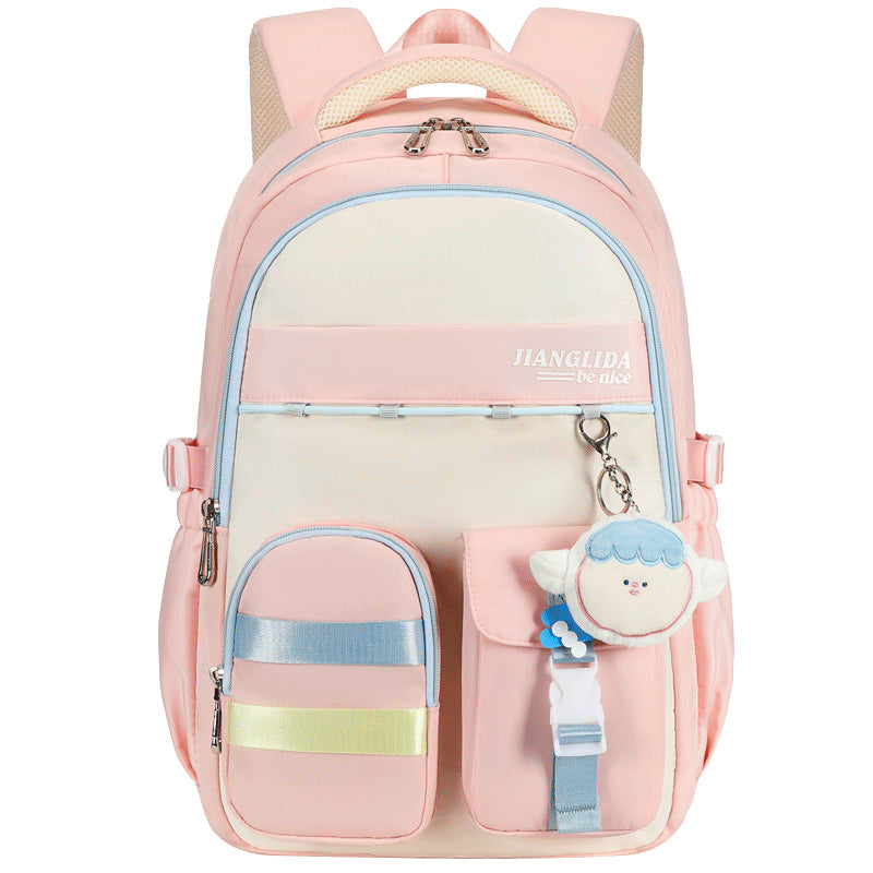 Tuition Korean Style Junior High Color Matching Middle School Students' Schoolbags