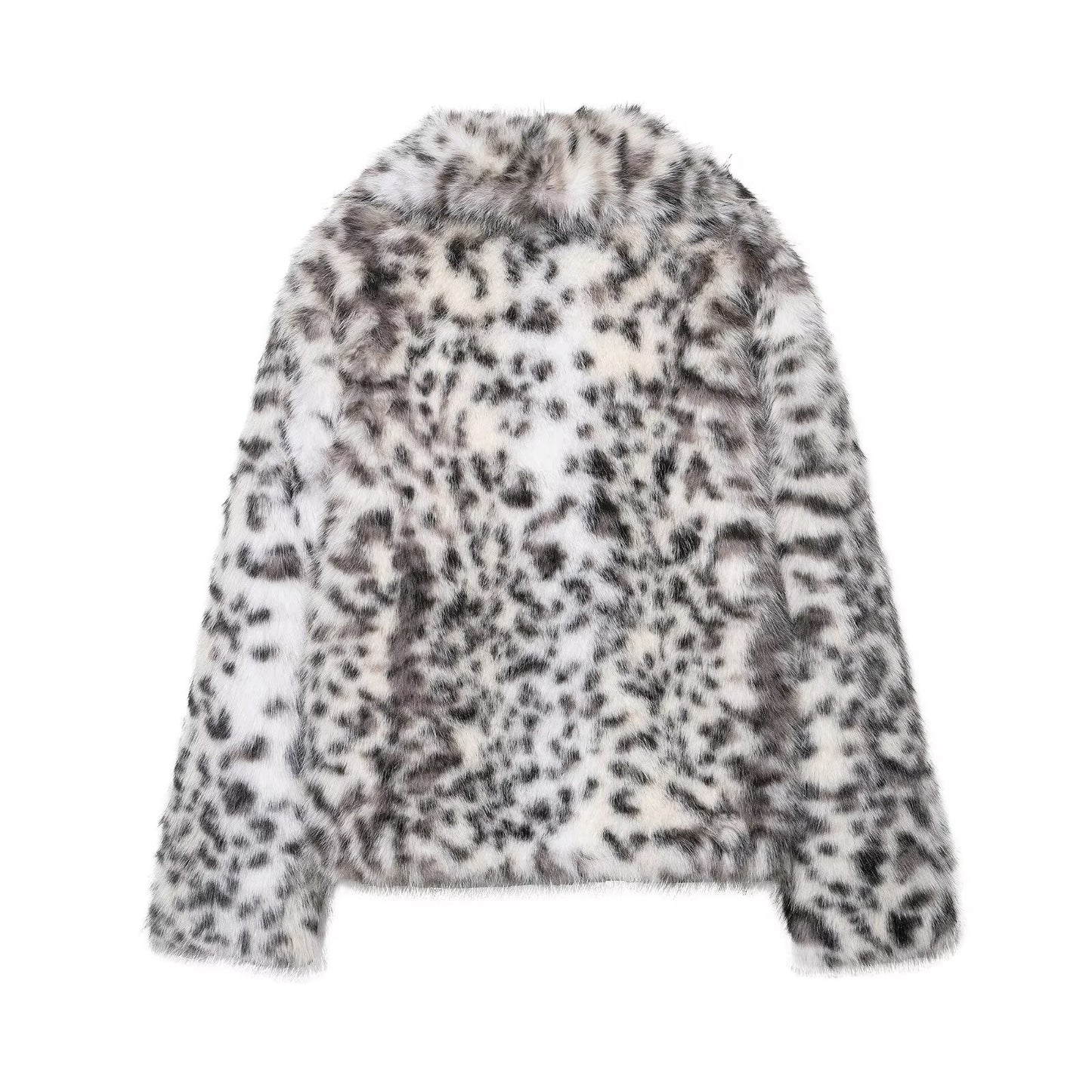 Women's Versatile Animal Print Faux Fur Jackets