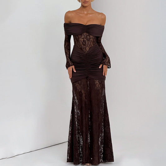 Summer Graceful Tube Lace Fashion Sexy Dress Backless Dresses