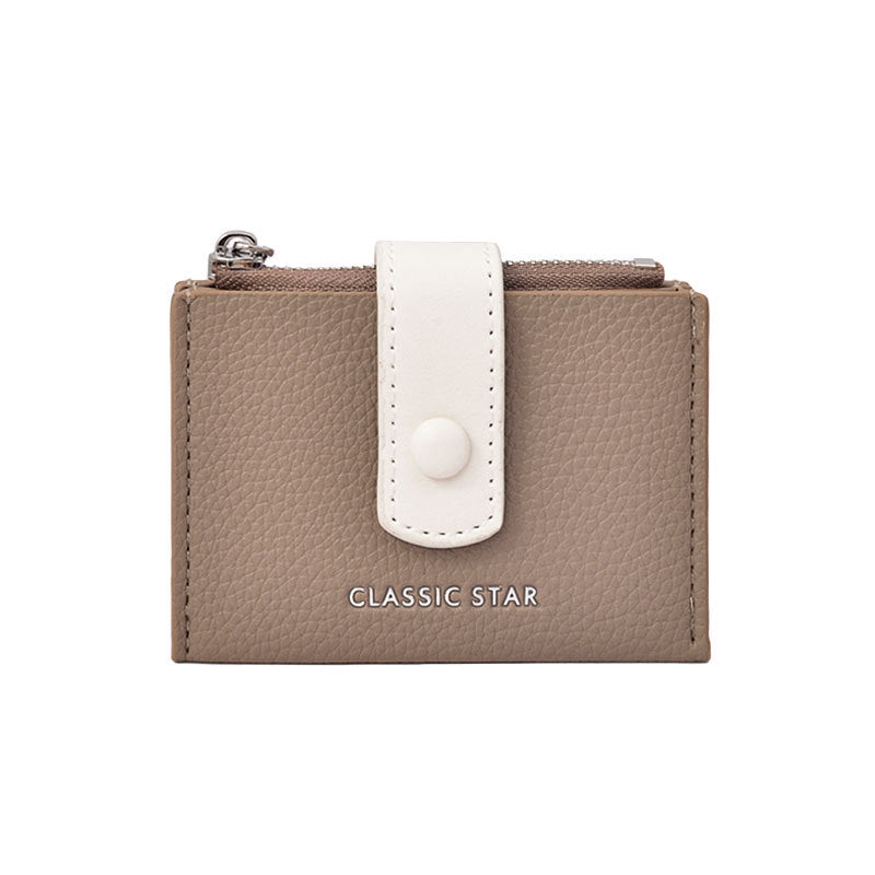 Korean Style Dopamine Color Matching Jump Simple Large Ladies Wallets