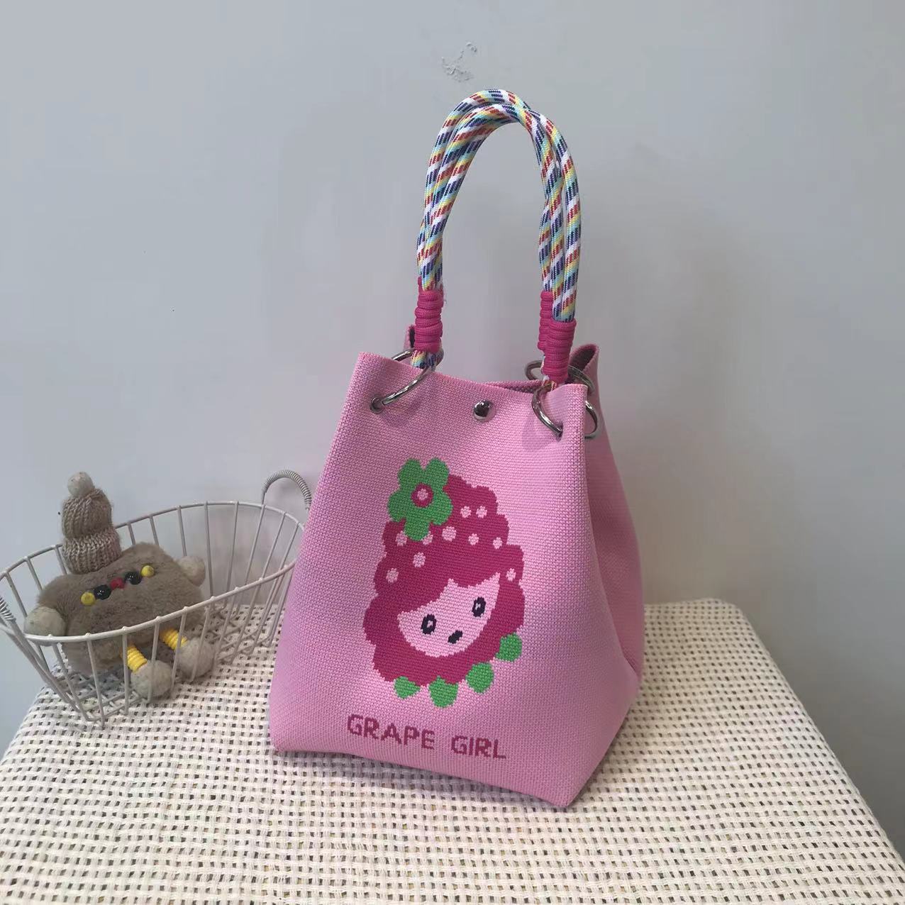 Retro Crazy Bird Knit Leisure Knitted Handbags