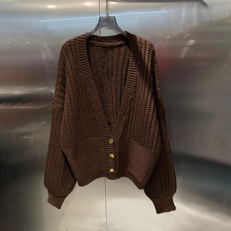 Women's Lantern Sleeve Autumn High-grade Fashion Fitted Cardigans