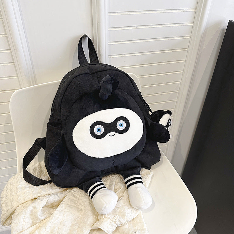 Cartoon Cute Canvas Female Egg Puff Backpacks