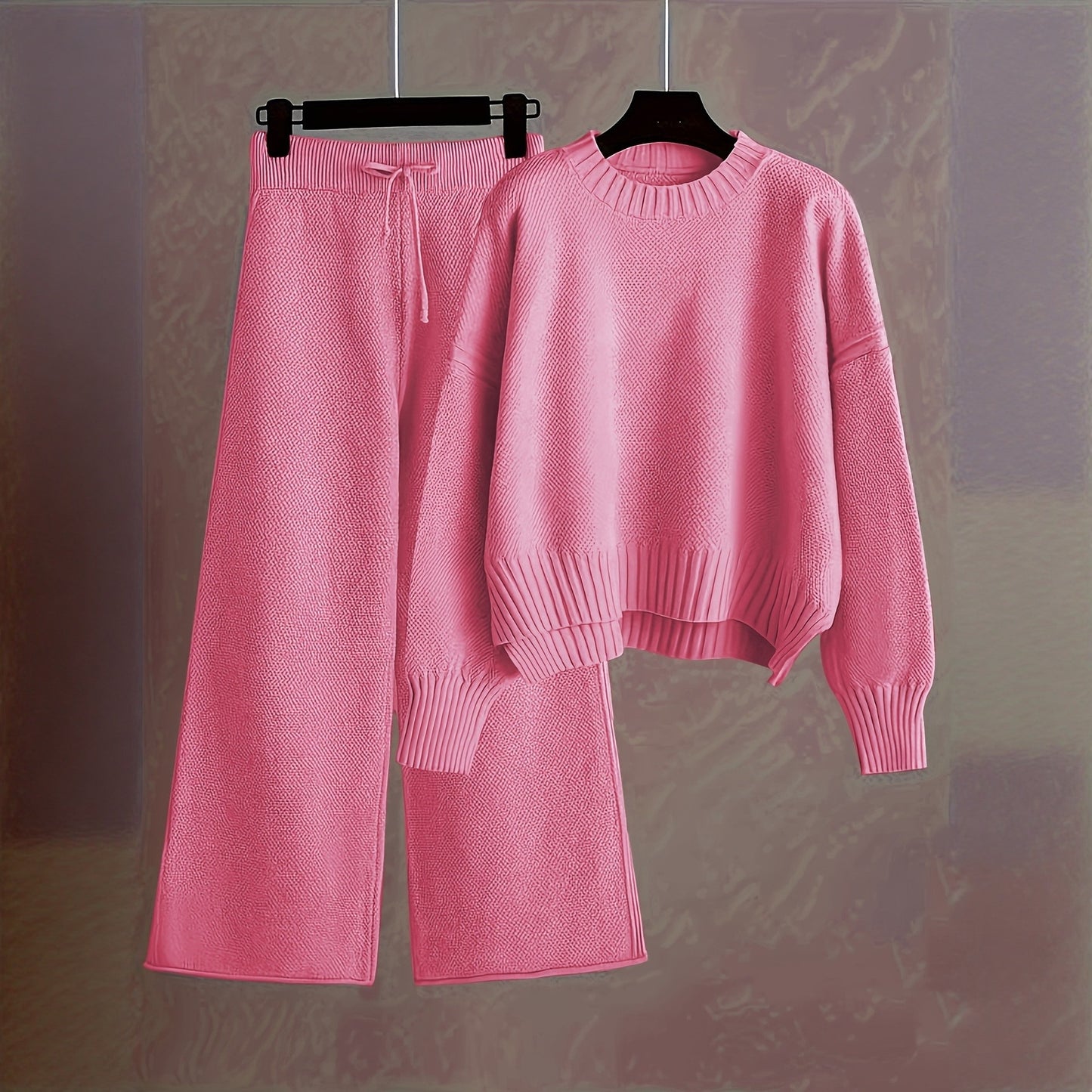 Women's Fashion Casual Knitting Loose Wide Leg Sweaters