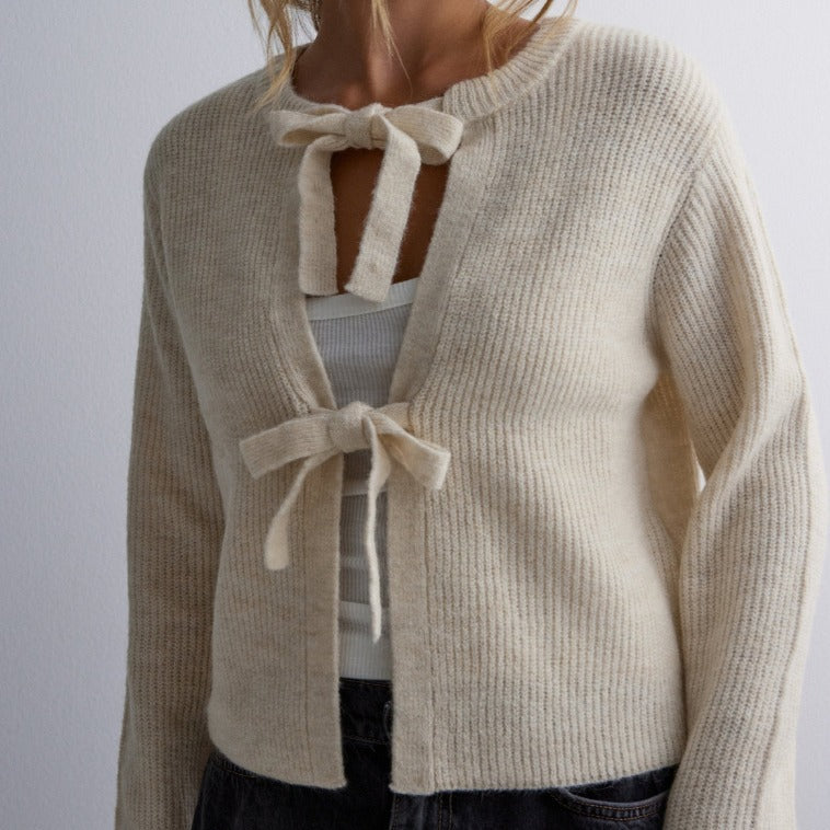 Women's Classy Pure Color Tied Loose Sweaters