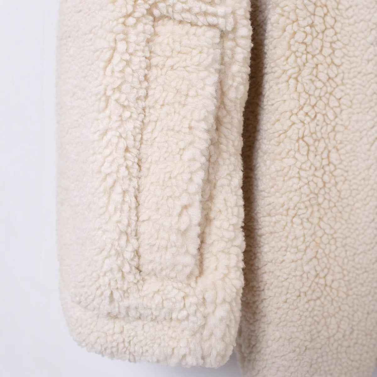 Women's Fleece Loose Solid Color Lapel Jackets