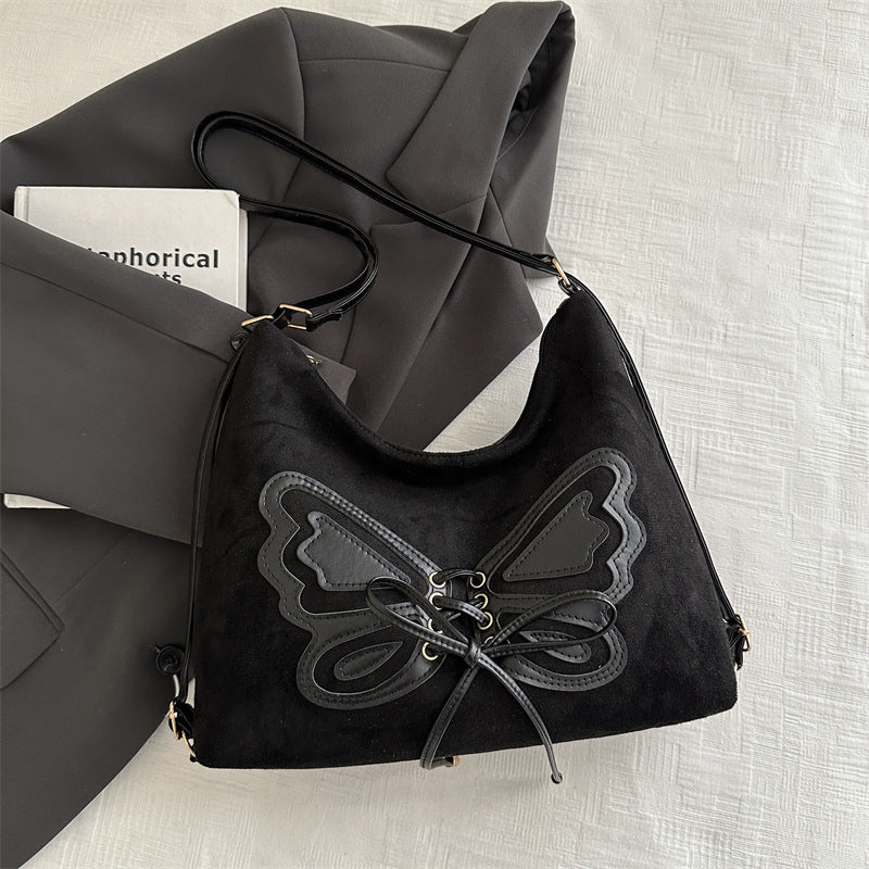 Women's Large Capacity Bow Retro Advanced Texture Tote Bags