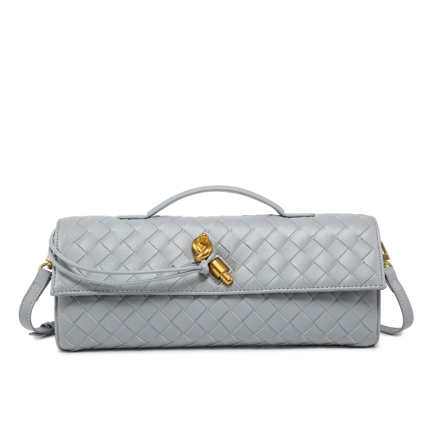 Woven Dinner Horizontal Baguette Advanced One Shoulder Bags
