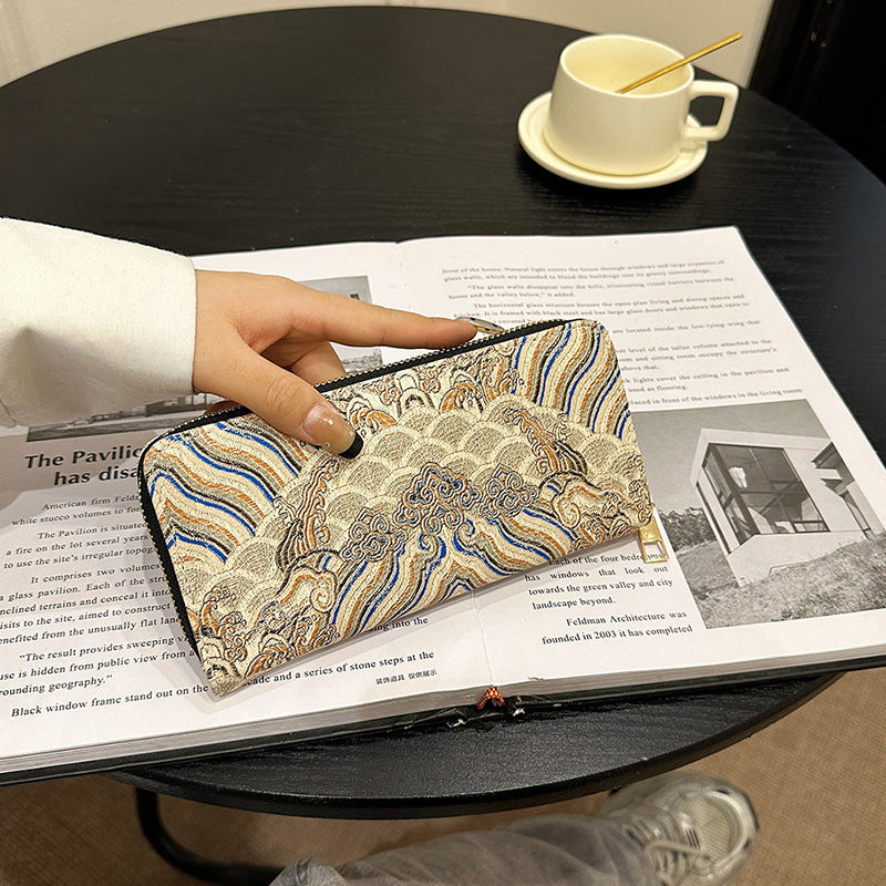 Pattern Series Long Large Capacity Zipper Ladies Wallets