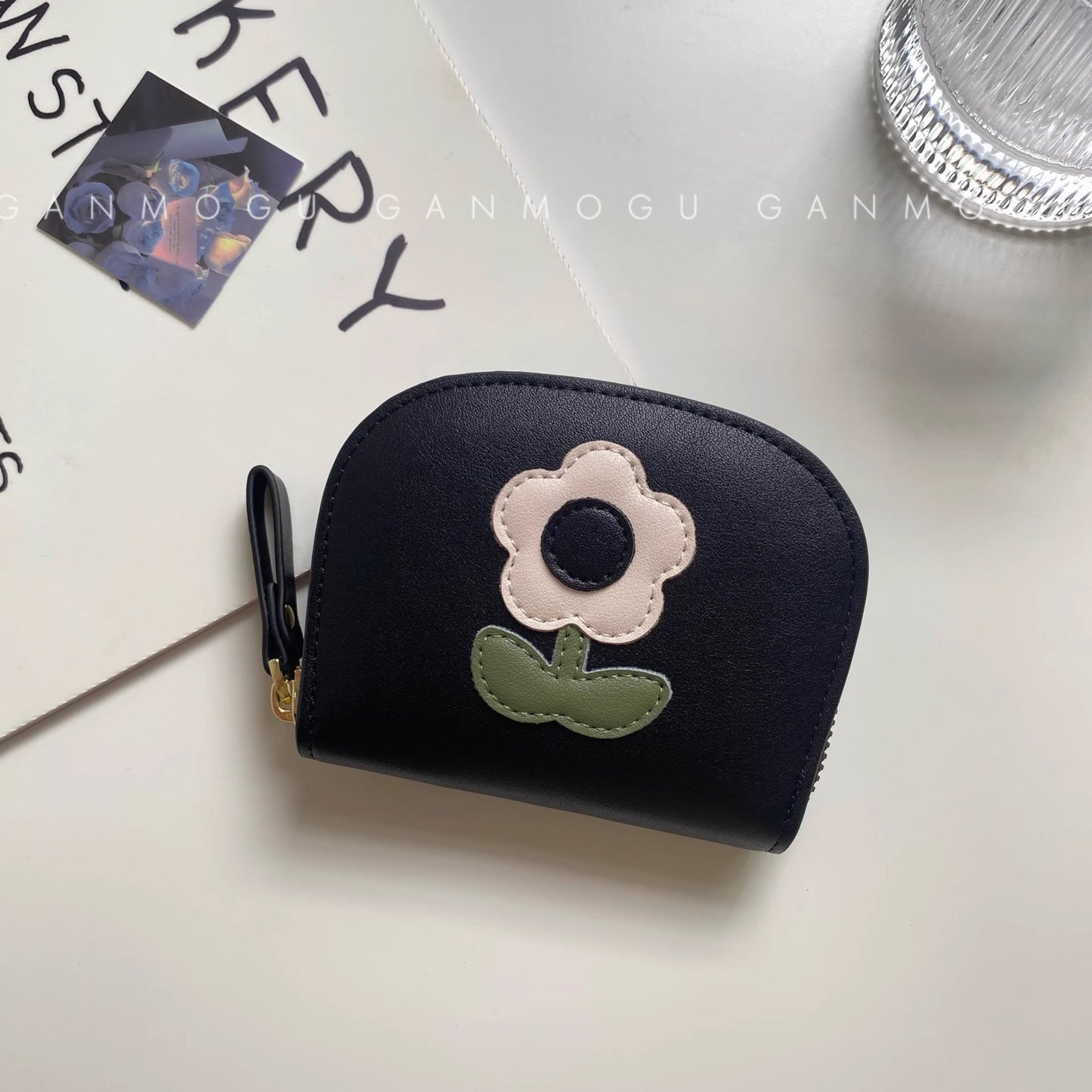Women's Flower Expanding Cute Compact Portable Hand Card Holder