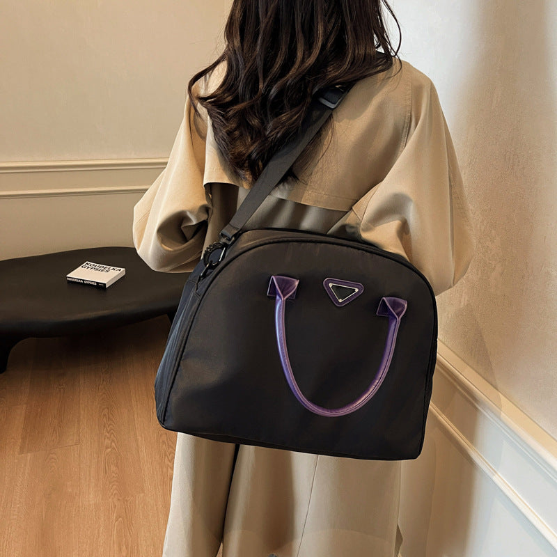 Women's Soft Leather Retro Bowling Portable Bags