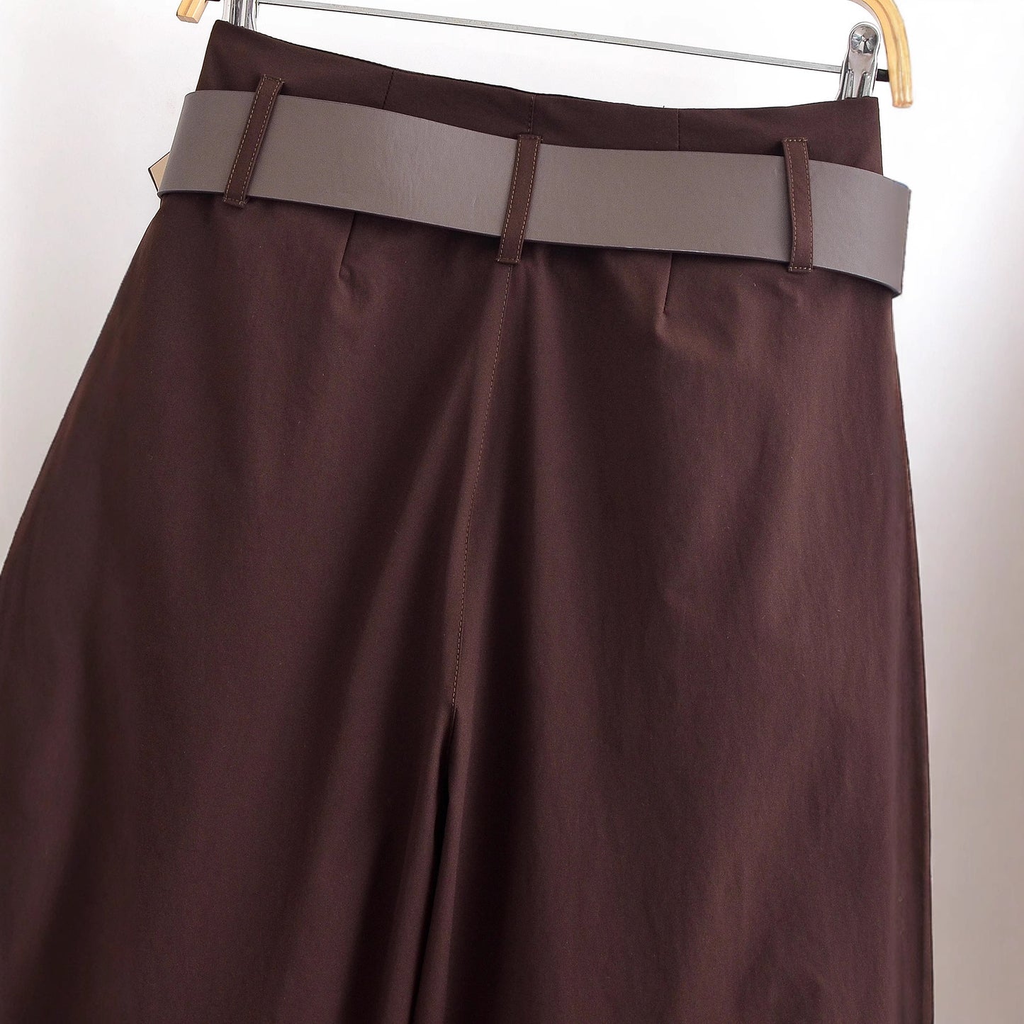 Women's Fashion Casual Retro Brown Ordinary Trousers Pants