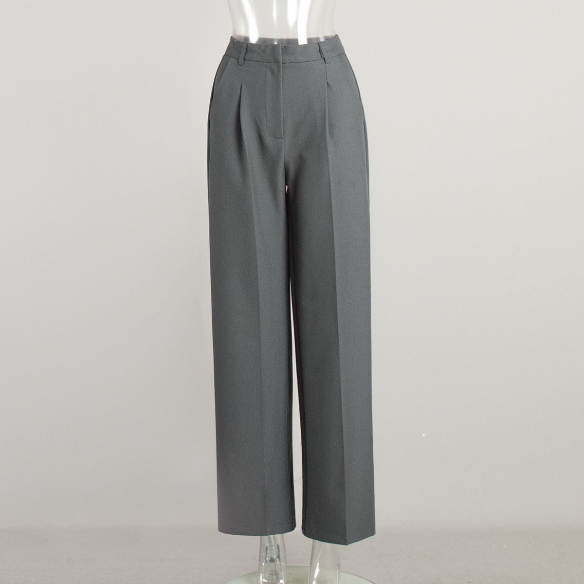 Women's Casual Temperament Commute Loose Straight Trousers Pants
