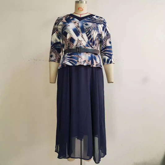 Women's African Sleeves Mother's Printed Dress Dresses