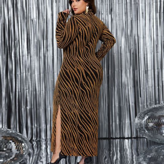 Women's Long Dress Halter Design Sleeve Split Dresses