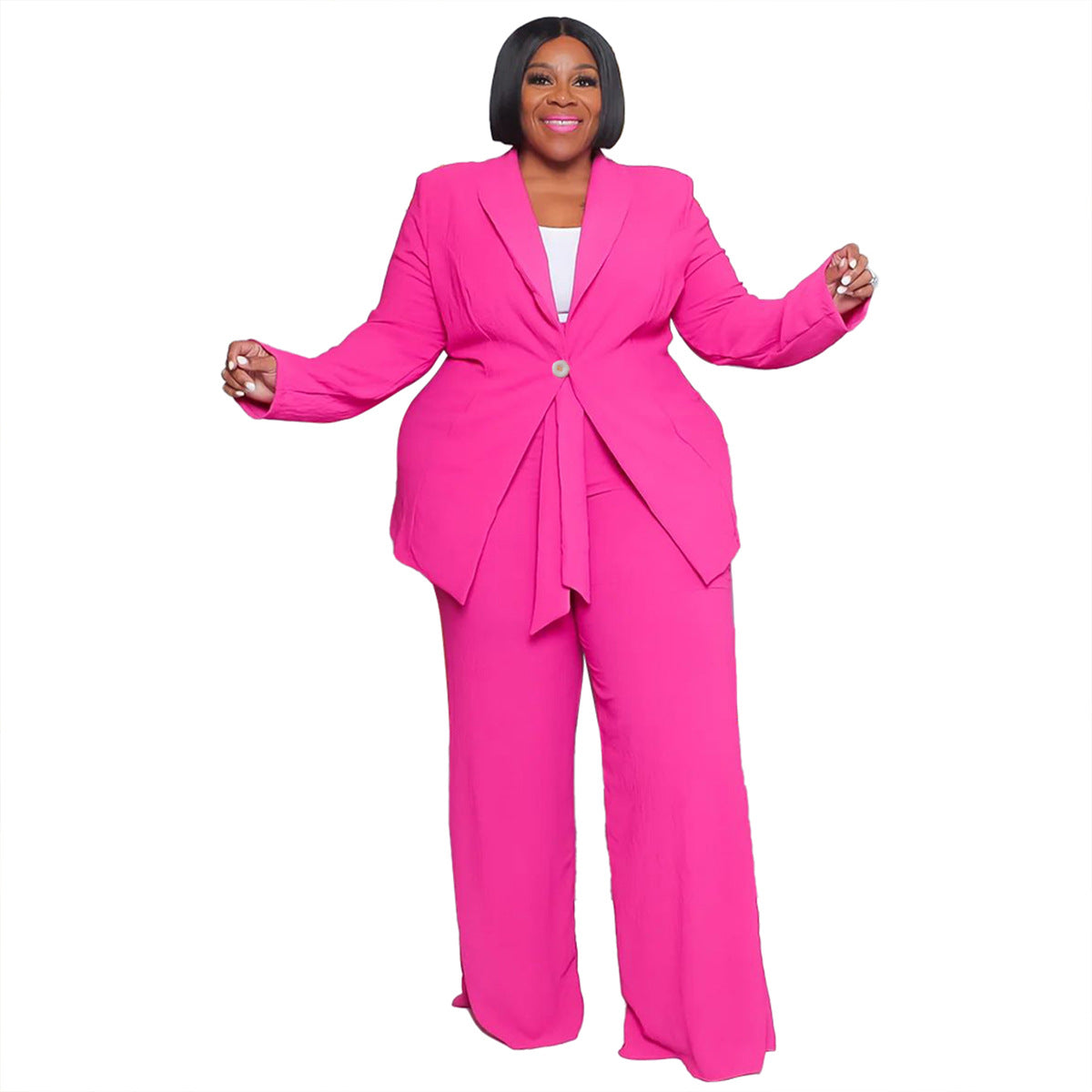 Women's Fashion Temperament Professional Casual Long Sleeve Plus Size