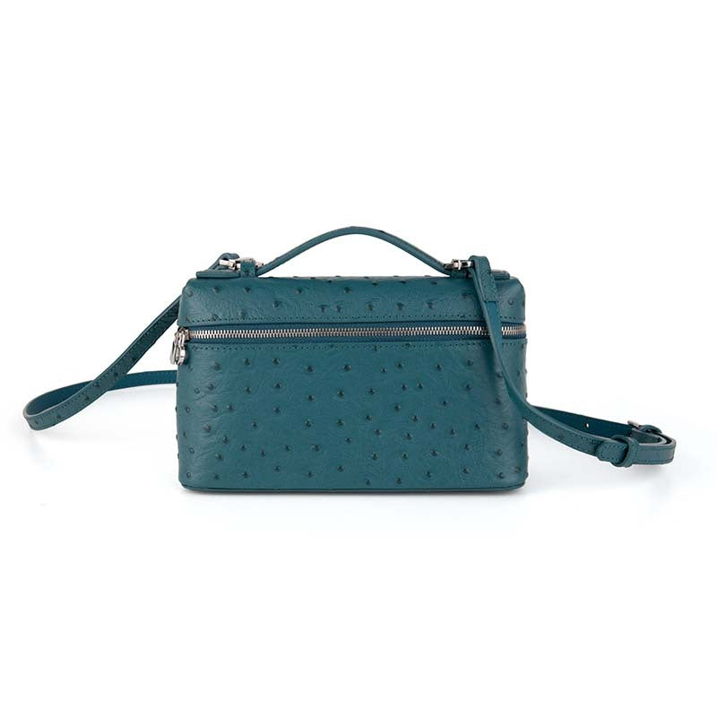 Women's Grain Cowhide Lunch Box High-grade Portable Small Square Bags