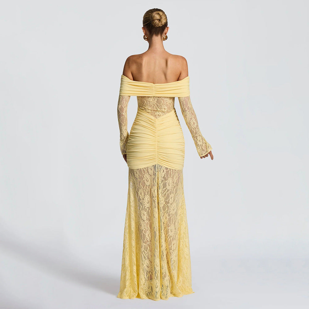 Summer Graceful Tube Lace Fashion Sexy Dress Backless Dresses